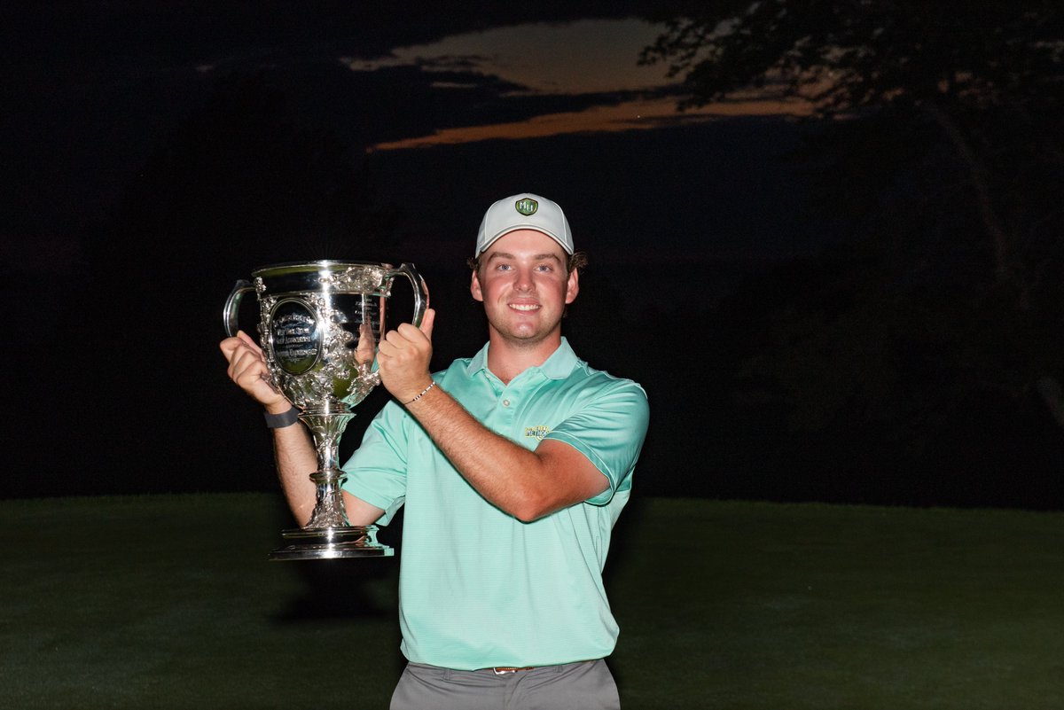 NYSGA1923's tweet photo. Aiden Spampinato is the 101st NYS Men's Amateur Champion 🏆

The 21-year-old from Cobblestone Creek CC went wire-to-wire over 54 holes and claimed the Ganson Depew Cup by a stroke at Wanakah. He finished with a total of 6-under 210.

Full Coverage: https://t.co/JXEyXk9kSG https://t.co/lKG4lkhvr3
