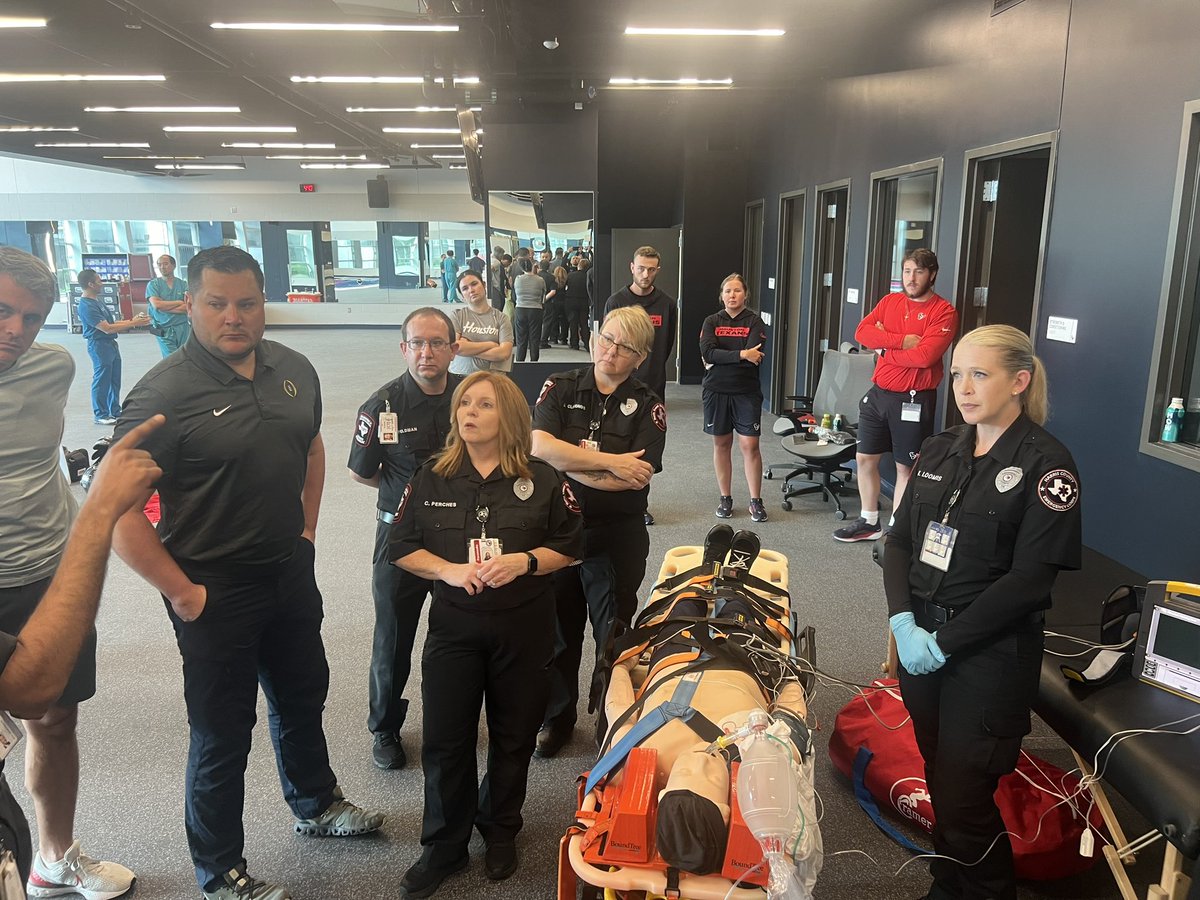 RoSportsMed's tweet photo. Can’t practice or prepare for emergency situations enough!!!  Gotta keep at it!!!
@HoustonTexans https://t.co/8a00jFcwEV