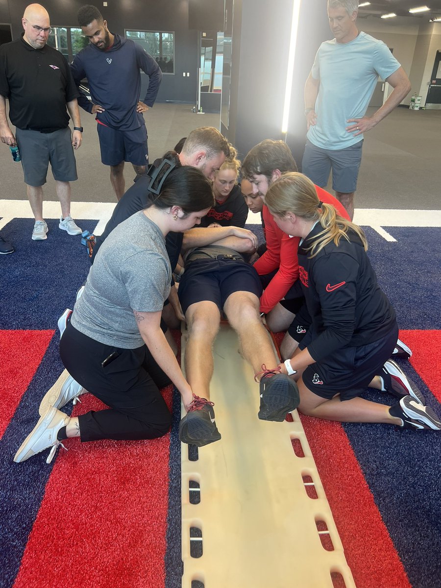 RoSportsMed's tweet photo. Can’t practice or prepare for emergency situations enough!!!  Gotta keep at it!!!
@HoustonTexans https://t.co/8a00jFcwEV
