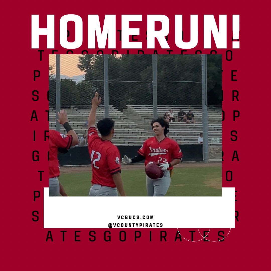 vcountypirates's tweet photo. GO AHEAD @RiderGordon23! (@CMCnews) He breaks the tie with a solo shot to LF! Pirates lead!🏴‍☠️🔥⚾️

#GoPirates #cclbaseball https://t.co/9yxF8ecZ41