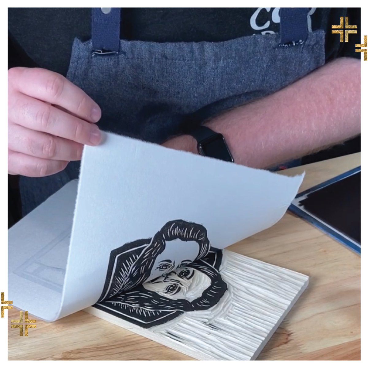 cmillervisuals's tweet photo. American Eucharistic Witness no. 13 - Servant of God Michelle Duppong for National Eucharistic Revival.

“Michelle Duppong” by Connor Miller
woodcut print // 8.5”x13”
hosho paper // intaglio ink https://t.co/YgXWIKbwHj
