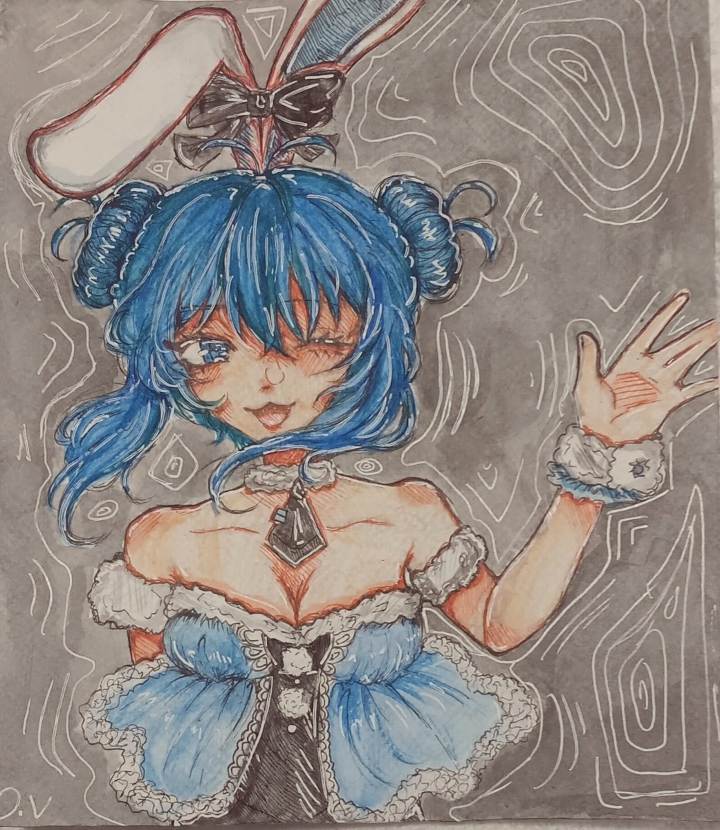 ExtraVirgin727's tweet photo. I made an actual painting! I'm still a bit rough w/ watercolor and anatomy though 😅 https://t.co/V2ecN6dXrr
