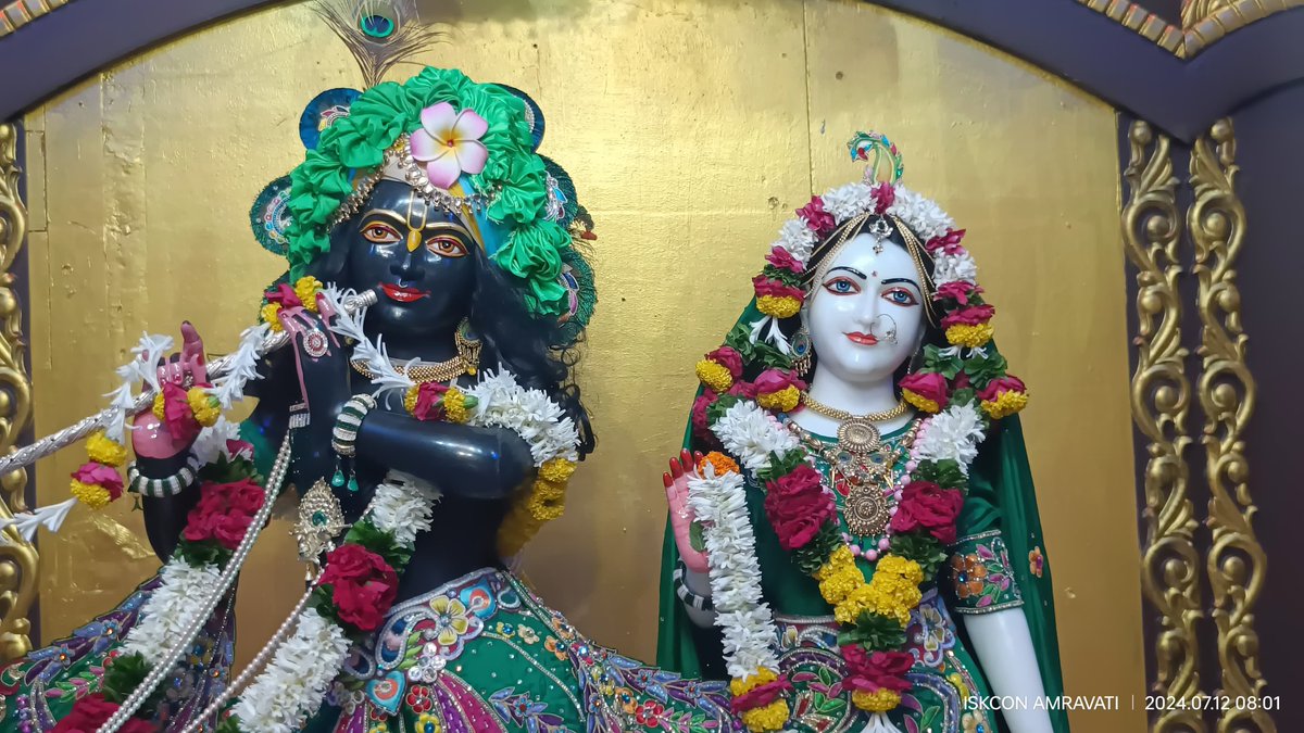 IskconAmravati's tweet photo. ━❀꧁𝐻𝑎𝑟𝑒 𝐾𝑟𝑖𝑠ℎ𝑛𝑎꧂❀━

     🙏🏽 Sringar Aarti Darshan 📿
   🌷Sri Sri Rukmini Dwarkadhish || ISKCON Amravati🌷

  ━❀꧁12/07/2024 ꧂❀━

#iskcon #iskconamravati #JaiShriHari #JaiShreeRam #Jaishankar #Krishna #RadhikkaMadan #RadhikaMadan #pandharpur #Vitthal #Vari https://t.co/dHMUMDw84N