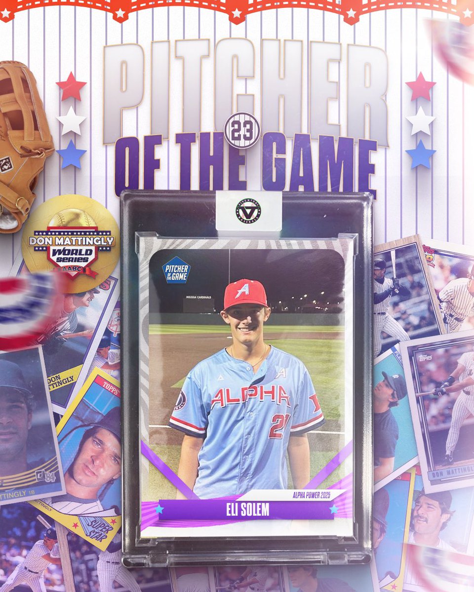 ✭Five Tool Texas✭ (@fivetooltexas) on Twitter photo #MattinglyWS F: <a href="/Alpha_BSB/">Alpha Baseball</a> 2025 8, Texas Angels 2025 Keeton 1
PoG: <a href="/BradyErrecart/">Brady Errecart</a> 2-4, HR, 2 RBI
Pitcher: <a href="/Elksbaseball/">Eli Solem</a> 3.2 IP, 4K, 2H
Honorable: <a href="/JackTews22/">Jack Tews</a> 2.1 IP, 5K, H #MattinglyWS F: <a href="/Alpha_BSB/">Alpha Baseball</a> 2025 8, Texas Angels 2025 Keeton 1
PoG: <a href="/BradyErrecart/">Brady Errecart</a> 2-4, HR, 2 RBI
Pitcher: <a href="/Elksbaseball/">Eli Solem</a> 3.2 IP, 4K, 2H
Honorable: <a href="/JackTews22/">Jack Tews</a> 2.1 IP, 5K, H