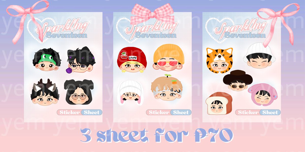softeawons's tweet photo. [ help rt please! #softeasells ]

𝐒𝐩𝐚𝐫𝐤𝐥𝐢𝐧𝐠 𝐒𝐞𝐯𝐞𝐧𝐭𝐞𝐞𝐧 𝐂𝐨𝐥𝐥𝐞𝐜𝐭𝐢𝐨𝐧 ᡣ𐭩ྀིྀི₊ ⊹

. . 𐙚 DOO — 7.19.24
. . 𐙚 DOP — 2 weeks after oc is sent

🌷 3 𝙨𝙩𝙞𝙘𝙠𝙚𝙧 𝙨𝙝𝙚𝙚𝙩 — ₱70
🌷 1 𝙠𝙚𝙮𝙧𝙞𝙣𝙜𝙨 — ₱65

. . 𐙚 order here : https://t.co/agBPAYreBc https://t.co/wAFZd9zDYQ