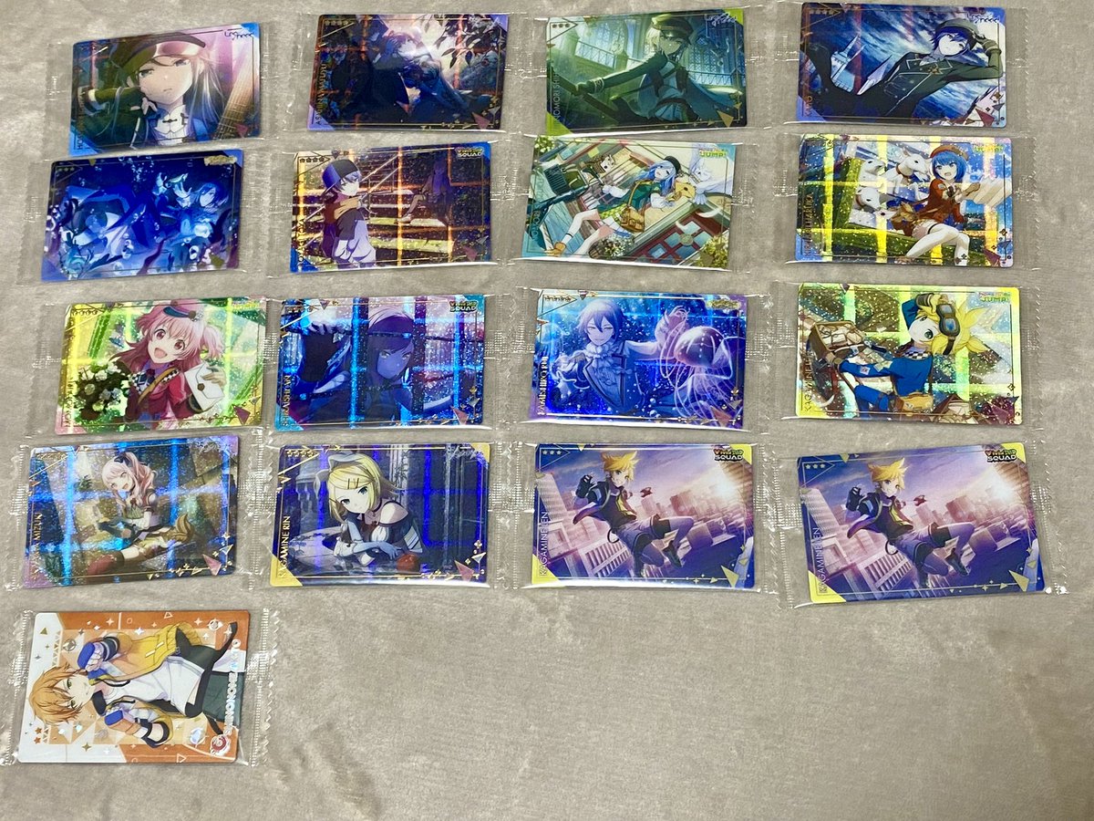 プロセカ ウエハース 8弾 交換

【譲】
一歌、まふゆ、志歩、レオニカイト、ダショカイト、冬弥、雫、遥、愛莉、杏、類、モモレン、瑞希、ニーゴリン、ビビレン、彰人

【求】
奏(8弾に限らず)