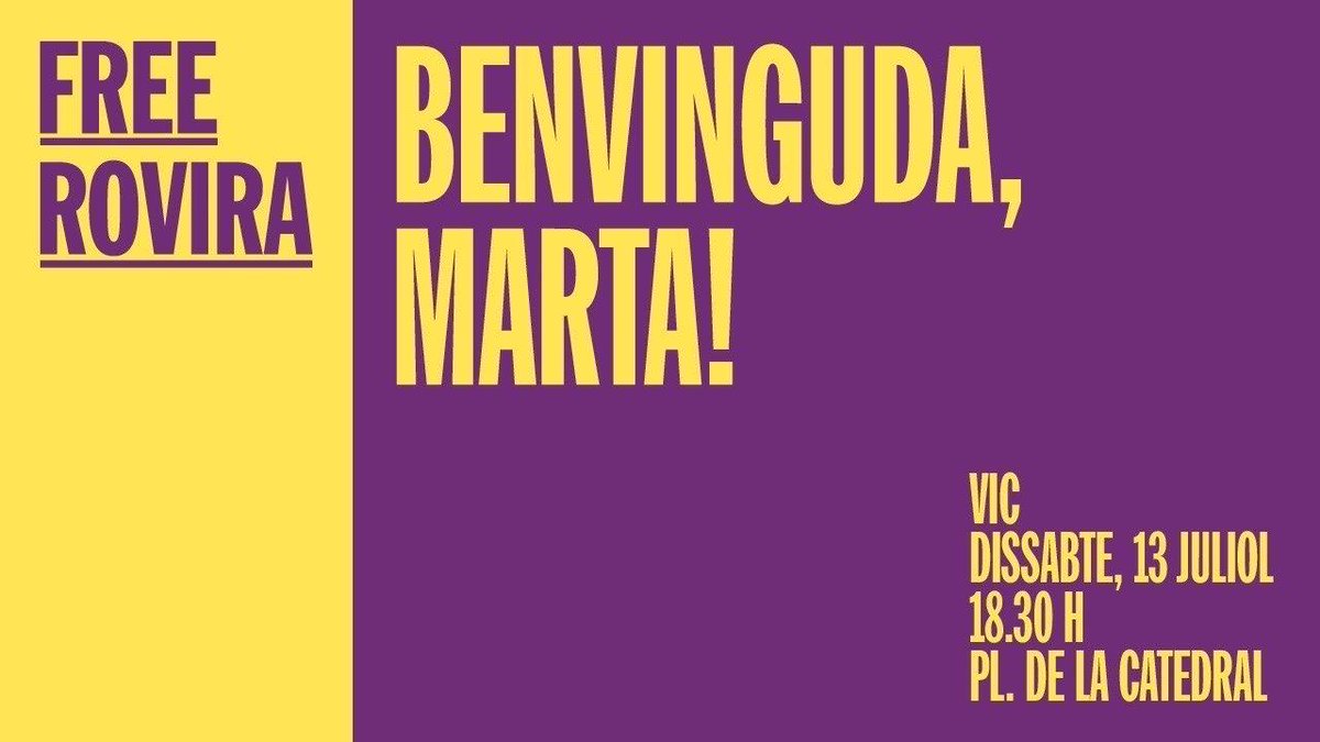 No hem deixat de treballar ni un sol dia per aquest moment.

Benvinguda a casa, <a href="/martarovira/">Marta Rovira Vergés</a>!