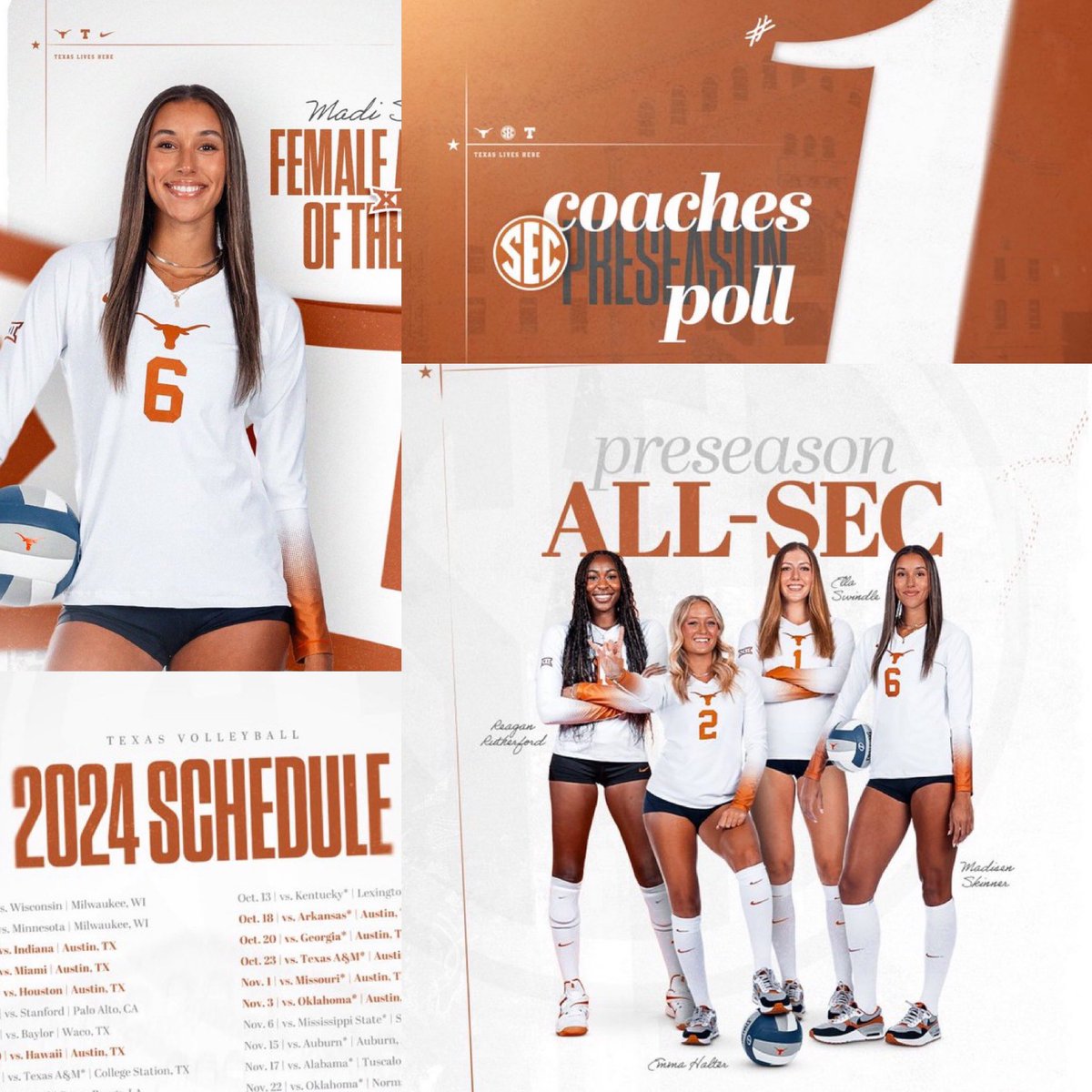 SkullSparks's tweet image. Visual branding @TexasVolleyball