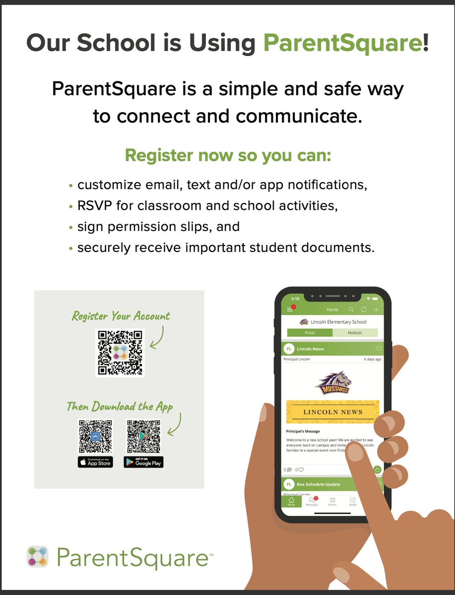 📢📢PARENTS! ACSD is launching <a href="/ParentSquare/">ParentSquare</a> for the 24-25 school year. Download the app to receive MHS &amp; district-wide announcements. It provides a safe way for district admins, principals, teachers, &amp; parents to:
Send &amp; receive school &amp; class info
Share pictures &amp; files &amp; more.