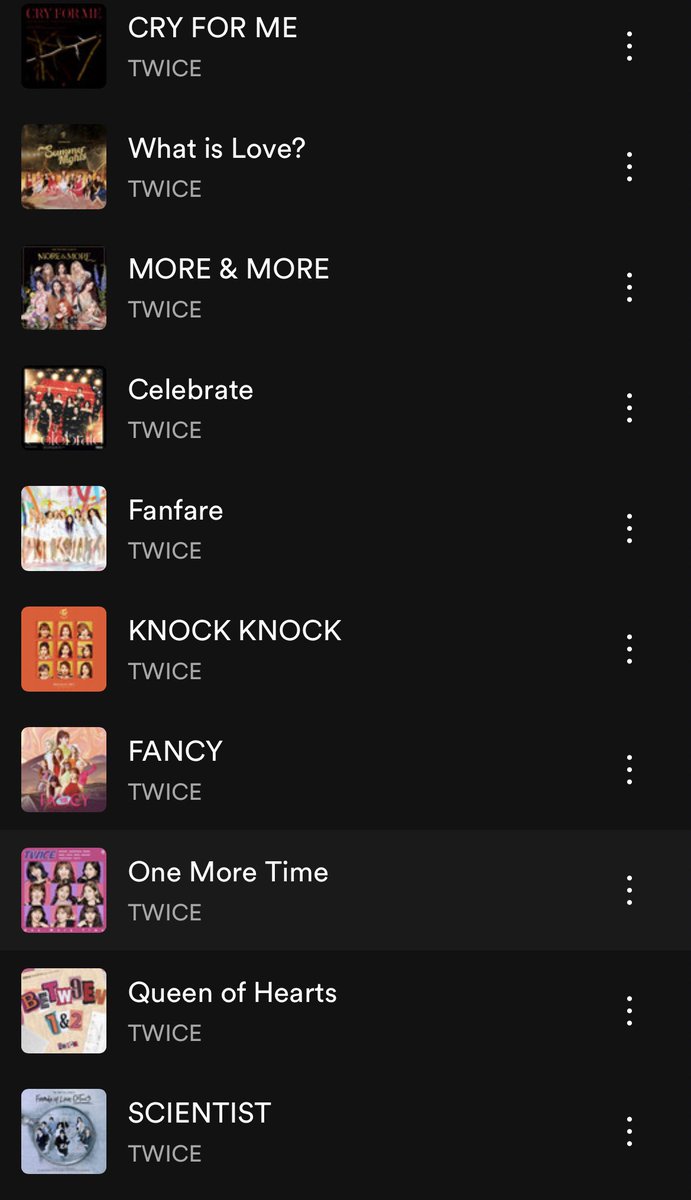 TWICETWTWITWICE's tweet photo. TWICE JAPAN公式より、LIVEの予習をしておいて下さいとSpotifyプレイリストという名の宿題が出されました。
実際のセットリストとは異なりますとの注釈付きですが、めちゃくちゃ期待が持てるプレイリスト放り投げて来た公式、全力で打ち返そうと思います。 https://t.co/5Hgpwf04xk