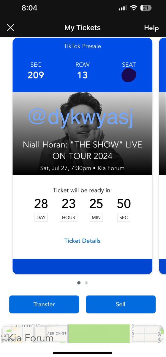 httpsmhal's tweet photo. 2 TIX for Niall Horan “THE SHOW” LIVE ON TOUR 2024 
July 27, 2024 in Inglewood, CA @ The Kia Forum
Selling because i have tickets for both nights and would prefer to go on the 28th
2 Tickets Section 209 Row 13 
1 Ticket $130 Both for $250 or best offer https://t.co/61nDc2gBPP