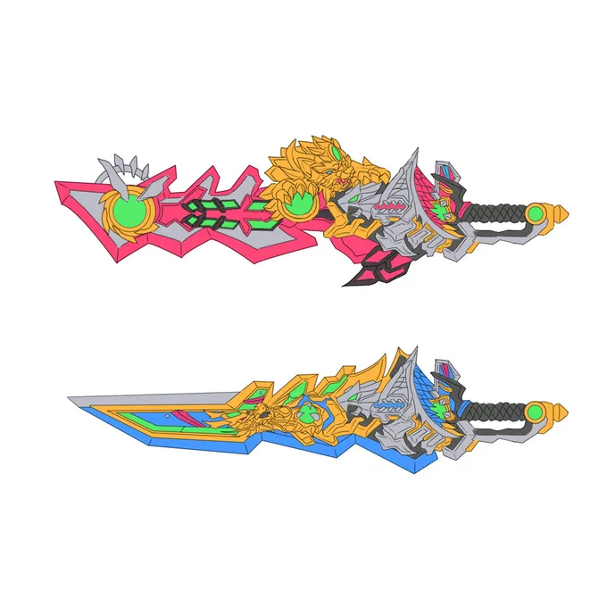 オリジナルの輝羅鋼風双剣装備
