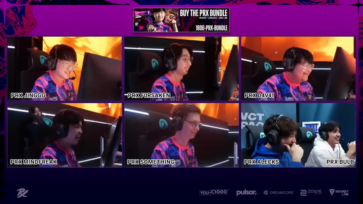 fiobubs's tweet photo. everyone from prx smiling after monyet got an ace 😭💗 https://t.co/0tcPCdxAlz