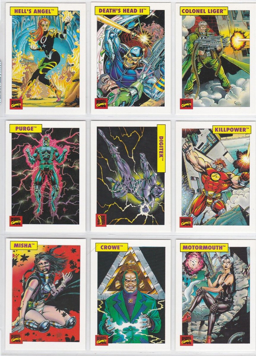 1992 Marvel UK Promo Card Set - Motormouth in the bottom right corner is my favorite
#Marvel #MarvelUK  #Motormouth