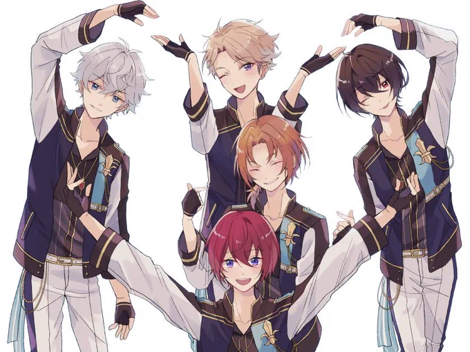あとKnights5人描いてる絵の寄せ集め〜! 