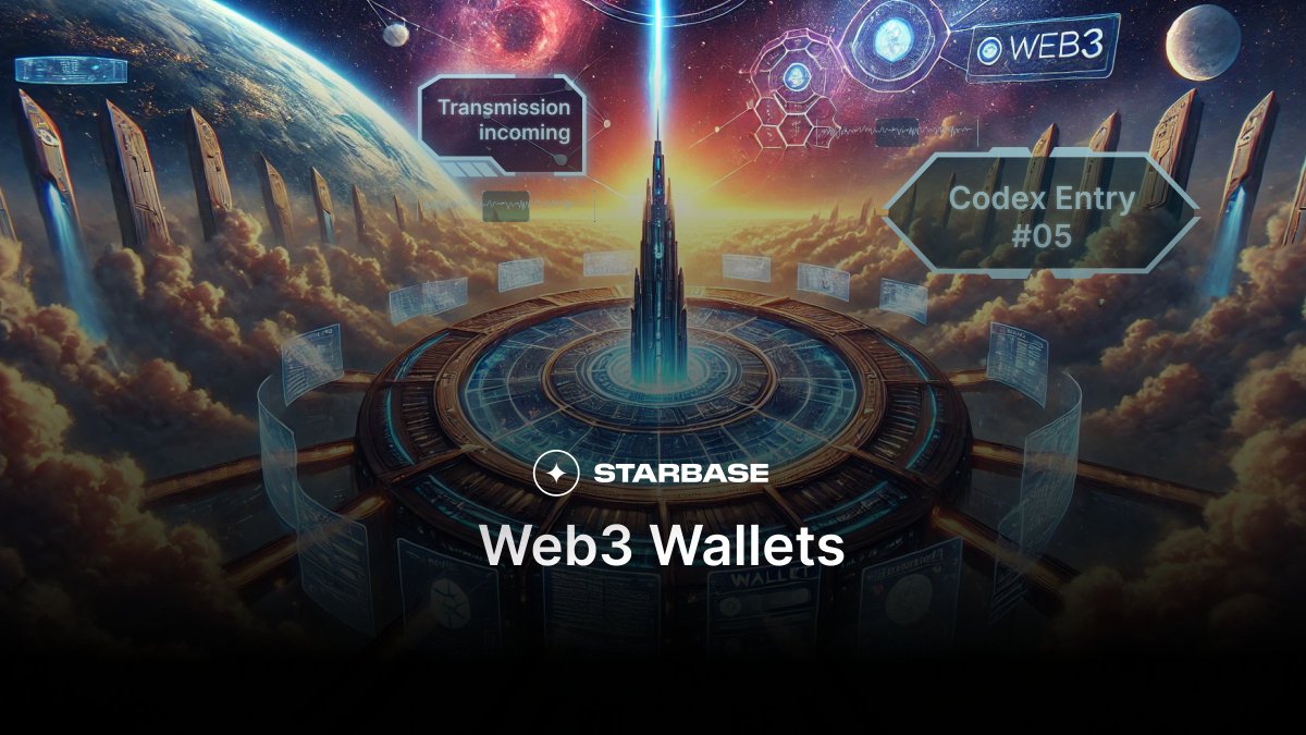 starbase_ag's tweet photo. ..................📡Transmission Incoming📡...................

Starbase Onboarding series closes off with Codex Entry #05.  

After covering the various elements of DeFi, DEXs and DEXs aggregators, let us get you onboarded with a Web3 Wallet on @base 👛

https://t.co/GDxbShXzpa