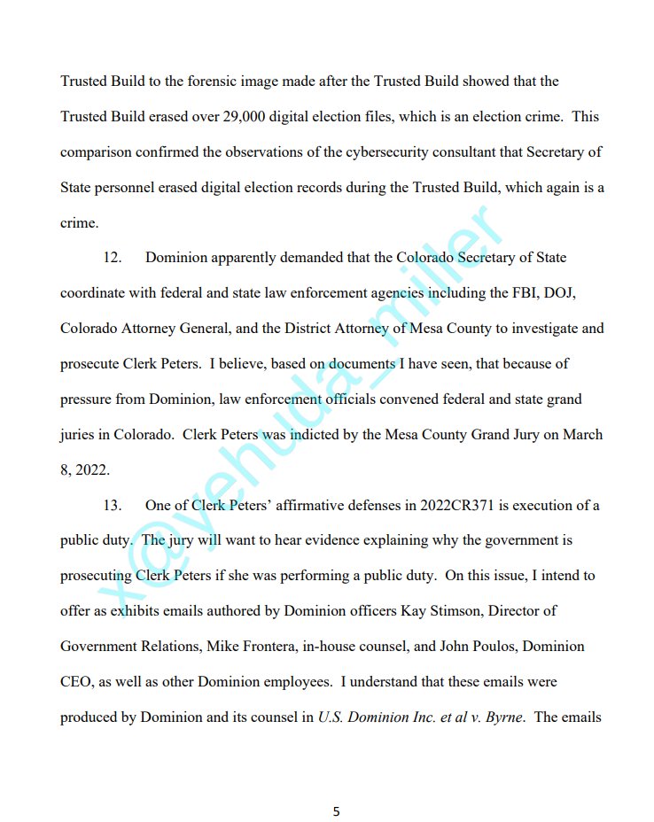 BehizyTweets's tweet image. As you can see, Dominion and the Colorado election officials are fighting tooth and nail to stop the public from seeing the code inside their software

@yehuda_miller obtained the court records from the Tina Peters trial which is set to start later this month