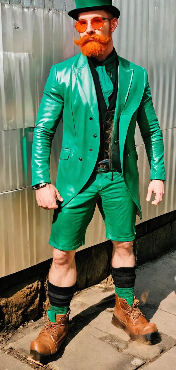 LowestofScams's tweet photo. @BigKurkowski Looking good in Green Leprachad status #leprachad #los #green #prada #green #leather https://t.co/r0WBjXjzDs