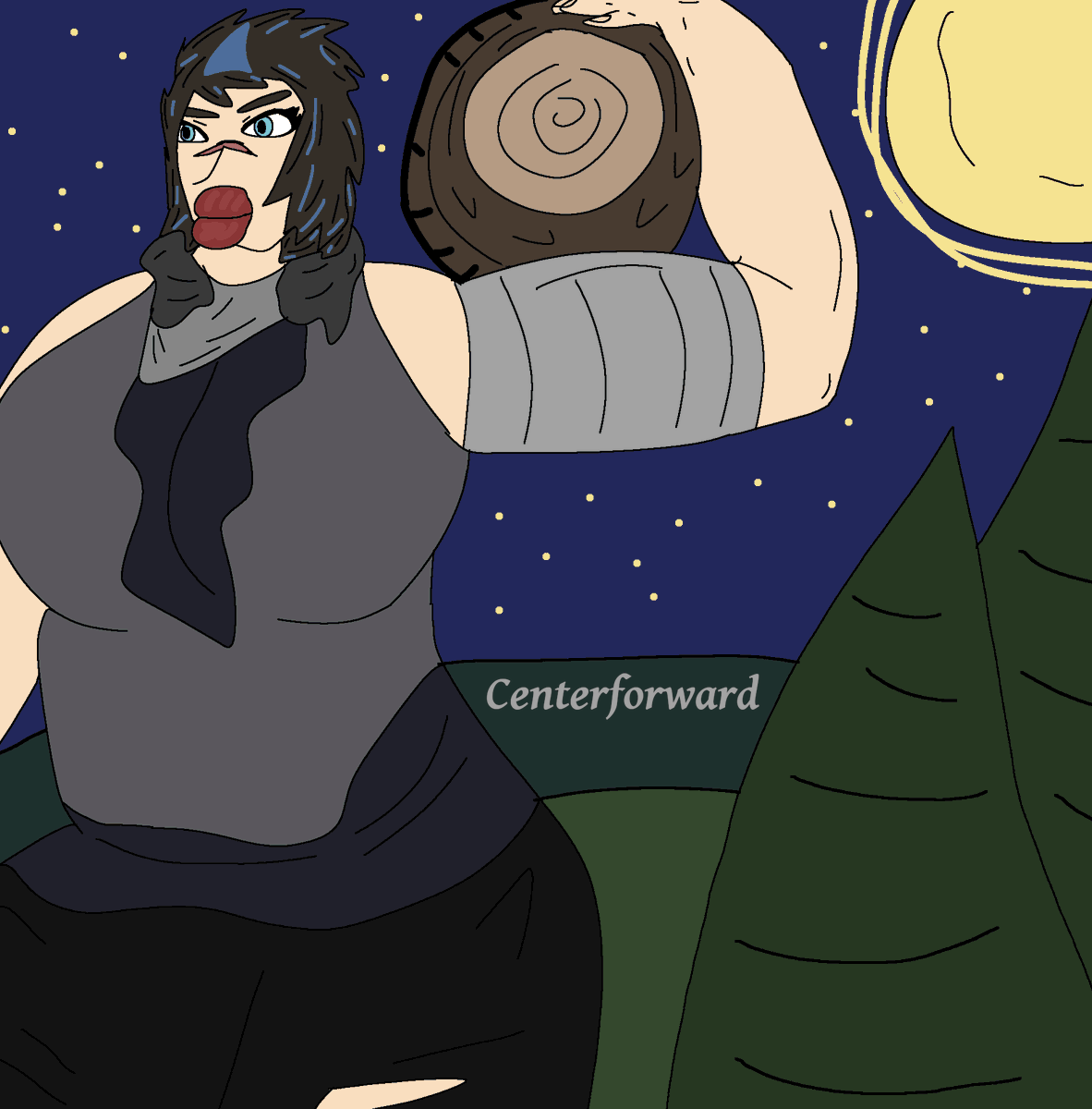 UltraCookie5's tweet photo. Eydis Night Sky - redraw! A side by side comparison of the older drawing on the right and the redraw on the left. I wasn't suuuper keen on the drawing at the time to be honest so I'm glad I did a redraw I'm a bit more proud of! 🥰 https://t.co/kGTkraG79H