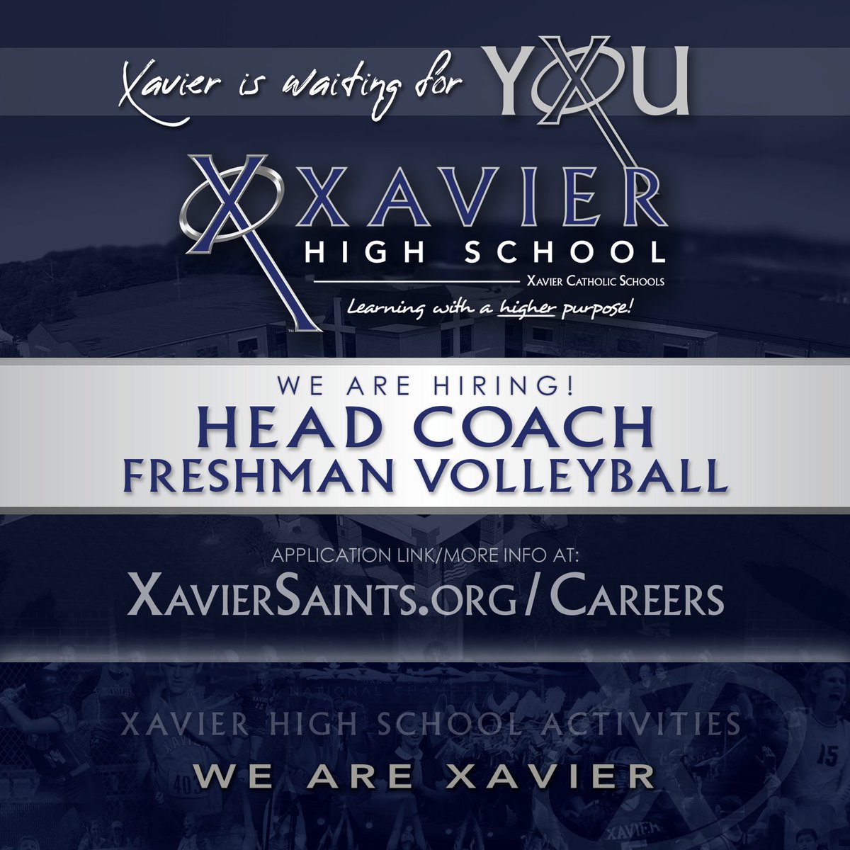 Xavier High School (@xaviersaints) on Twitter photo .<a href="/XHSVolleyball/">Xavier Volleyball</a> is currently seeking a freshman level head coach! If you (or someone you know) wants to take on an important leadership role in our championship-caliber volleyball program, apply today! Description/application info at: xaviersaints.org/employment#tab… <a href="/XHSVolleyball/">Xavier Volleyball</a> .<a href="/XHSVolleyball/">Xavier Volleyball</a> is currently seeking a freshman level head coach! If you (or someone you know) wants to take on an important leadership role in our championship-caliber volleyball program, apply today! Description/application info at: xaviersaints.org/employment#tab… <a href="/XHSVolleyball/">Xavier Volleyball</a>