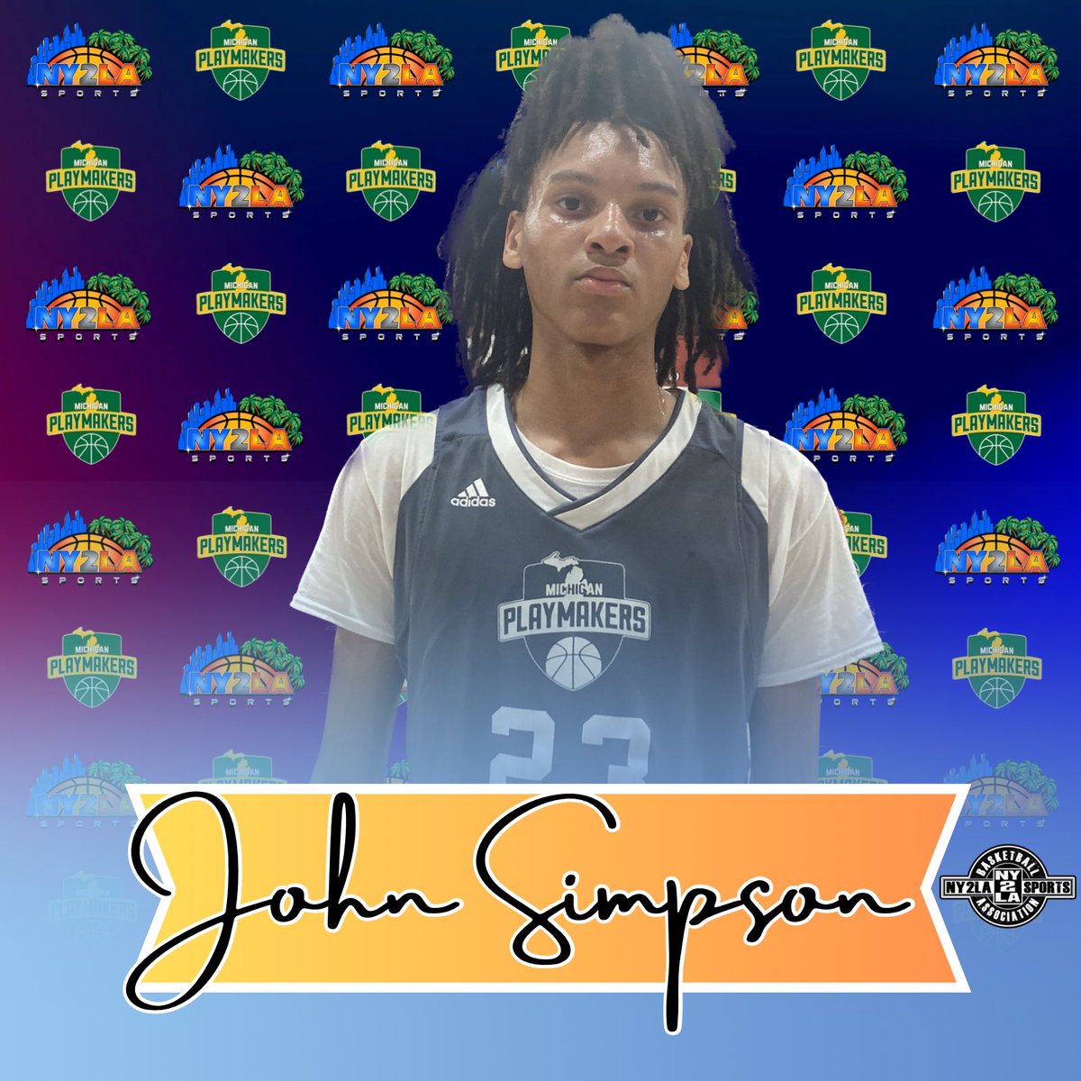 As well to playing big inside scoring the ball at a high rate, 2025 6’5 W John Simpson also flashed some good perimeter skills making plays off the dribble. He finished with 19 points in a win. <a href="/PlaymakerHoops/">Michigan Playmakers</a> <a href="/ny2lasports/">NY2LA SPORTS</a>