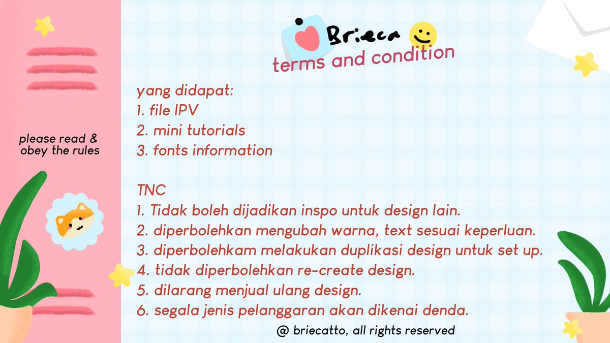 briecatto's tweet photo. halo boleh bantu repost? terimakasih 🫧🌀

aku punya 3 template set up yang bisa kamu jemput melalui DM yaaa! jangan lupa baca tncnya dengan cermat! 👀👋🏻

#zonauang https://t.co/GODCNs8YJZ