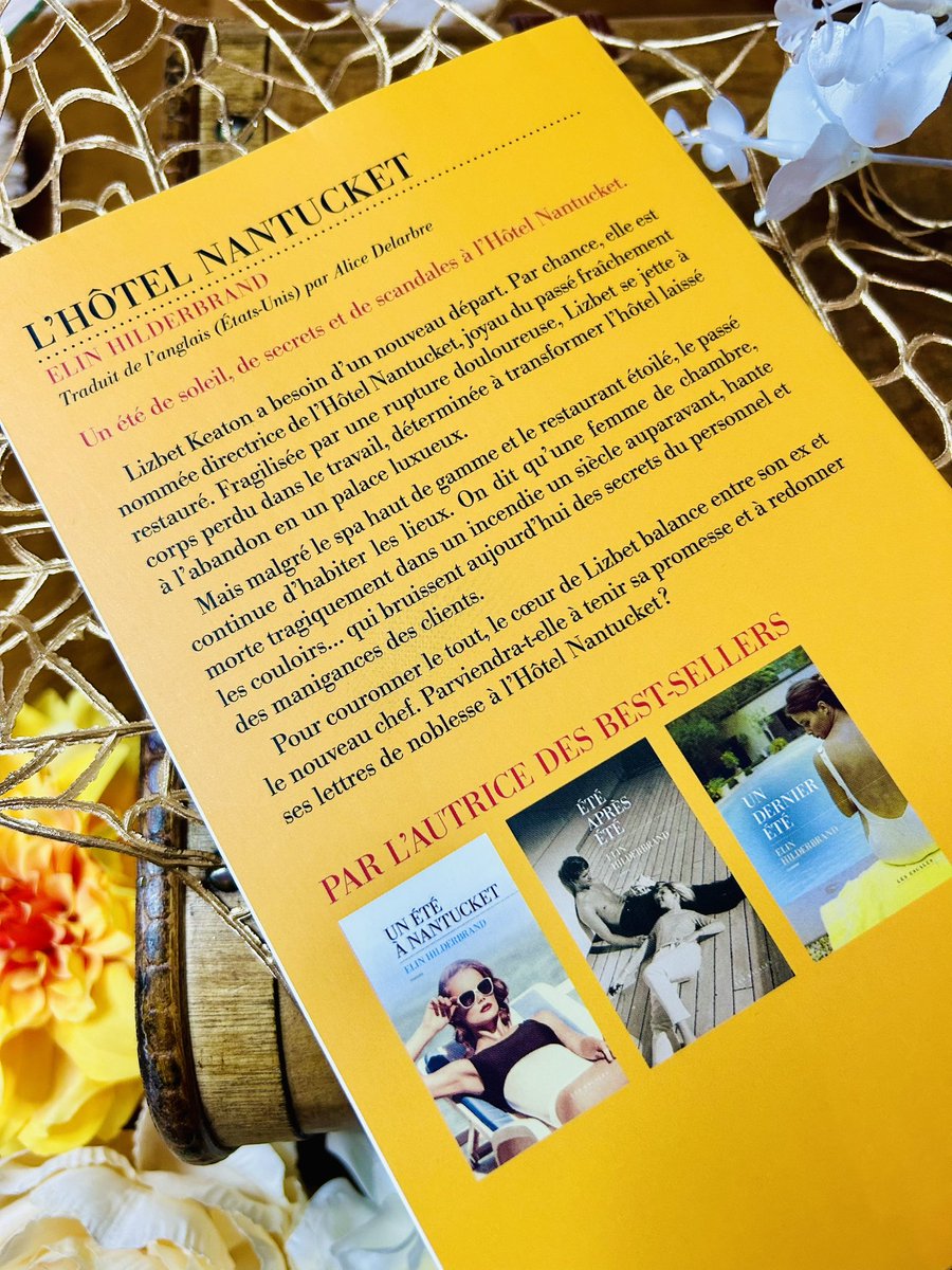 Coucou,

Voici mon retour sur "L'hôtel Nantucket" Elin Hilderbrand

Plonger dans un roman de Elin Hilderbrand, c'est s'évader dans un décor de vacance aux côtés de protagonistes qui ne pourront que vous séduire. 

Belle journée 

…smesenvieslemondedemarie.blogspot.com/2024/07/lhotel…