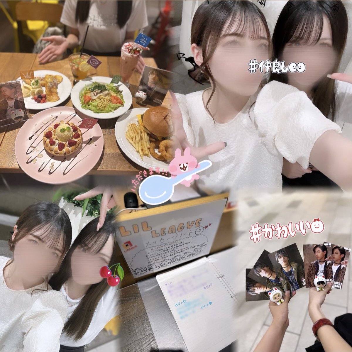 7_omsn's tweet photo. タワレコカフェ行ってきたよ☕️💕💕💕
2人で全品頼んでお腹いっぱい(*´ч`*)全部食べきれたよー(๑>؂<๑)👍🏻👍🏻👍🏻
せなくん3つもポスカでてきてくれた🩵✨️
ごちそうさまでした😋💋💋💋💋
 #LILLEAGUE  #岩城星那  #中村竜大  #山田晃大  #岡尾真虎  #百田隼麻  #難波碧空 @LIL_LEAGUE_ https://t.co/2WZfed1TJV