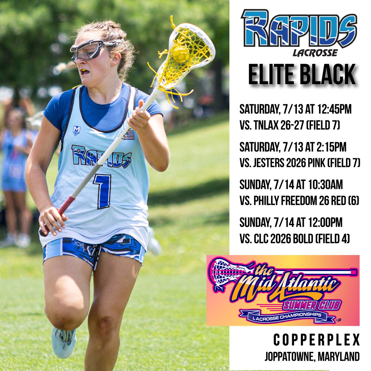 Lily Sundell '26 (@lilysundell) on Twitter photo Excited to wrap up my Summer travel with Rapids Lacrosse this weekend in Maryland!!
<a href="/junebugnewyork/">Thomas Grant Jr.</a> <a href="/LouatTheState/">Lou Bezjak</a>
<a href="/LibertyWLAX/">Liberty Lacrosse</a> <a href="/hpuwlax/">HPU Women’s Lacrosse</a> <a href="/queenswlax/">Queens (N.C.) Women’s Lacrosse</a> <a href="/GoCamelsWLAX/">Campbell Women's Lacrosse</a> <a href="/ClemsonWlax/">Clemson Women's Lacrosse</a> <a href="/woffordwlax/">Wofford Lacrosse</a> <a href="/CoastalWLax/">Coastal Lacrosse</a> <a href="/FUWlax/">Furman Women's Lacrosse</a> <a href="/KSUOwlsLAX/">Kennesaw State LAX</a> <a href="/eculax/">East Carolina Lacrosse</a> <a href="/JAX_WLAX/">Jacksonville Women’s Lacrosse</a> <a href="/ElonWLAX/">Elon Women's Lacrosse</a> <a href="/LHS_WILDCATS/">Lexington HS Wildcat Athletics</a> Excited to wrap up my Summer travel with Rapids Lacrosse this weekend in Maryland!!
<a href="/junebugnewyork/">Thomas Grant Jr.</a> <a href="/LouatTheState/">Lou Bezjak</a>
<a href="/LibertyWLAX/">Liberty Lacrosse</a> <a href="/hpuwlax/">HPU Women’s Lacrosse</a> <a href="/queenswlax/">Queens (N.C.) Women’s Lacrosse</a> <a href="/GoCamelsWLAX/">Campbell Women's Lacrosse</a> <a href="/ClemsonWlax/">Clemson Women's Lacrosse</a> <a href="/woffordwlax/">Wofford Lacrosse</a> <a href="/CoastalWLax/">Coastal Lacrosse</a> <a href="/FUWlax/">Furman Women's Lacrosse</a> <a href="/KSUOwlsLAX/">Kennesaw State LAX</a> <a href="/eculax/">East Carolina Lacrosse</a> <a href="/JAX_WLAX/">Jacksonville Women’s Lacrosse</a> <a href="/ElonWLAX/">Elon Women's Lacrosse</a> <a href="/LHS_WILDCATS/">Lexington HS Wildcat Athletics</a>