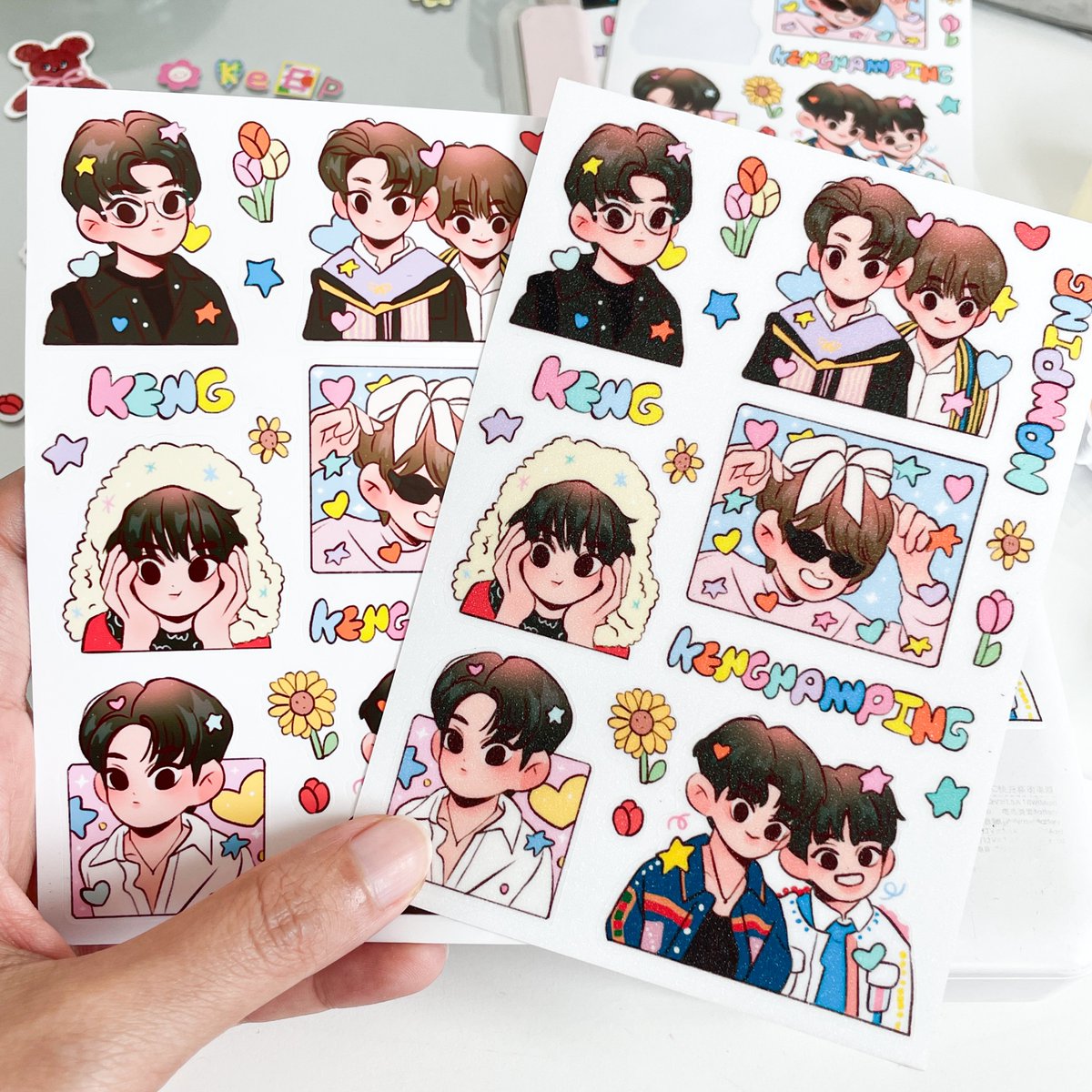 withkengnamping's tweet photo. ꙳꒰•◡̎•꒱꙳ สติกเกอร์มาแล้ว น่ารักมุ้ยย 🧸🎀🧃

ตั้งใจทำมาใช้เอง แต่คิดว่าอยากเอาไปแจกด้วย เดี๋ยวไว้หาโอกาสเอาไปแจกซักงานนะคับ https://t.co/7YsZtLLo8f