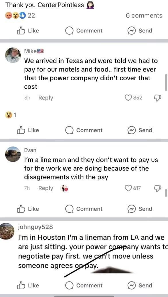 Coog35 (@still_tippin44) on Twitter photo <a href="/CenterPoint/">CenterPoint Energy</a> Respect the linemen. Hope there is significant changes with management <a href="/CenterPoint/">CenterPoint Energy</a> Respect the linemen. Hope there is significant changes with management