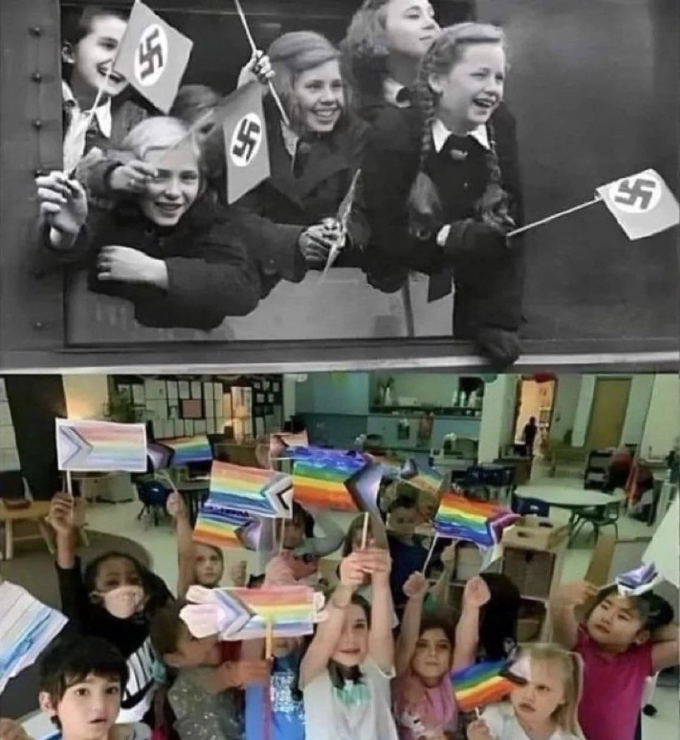 WallStreetMav's tweet photo. Eerily similar 🙃

They are brainwashing children into the cult. https://t.co/XGlBVXtVYu