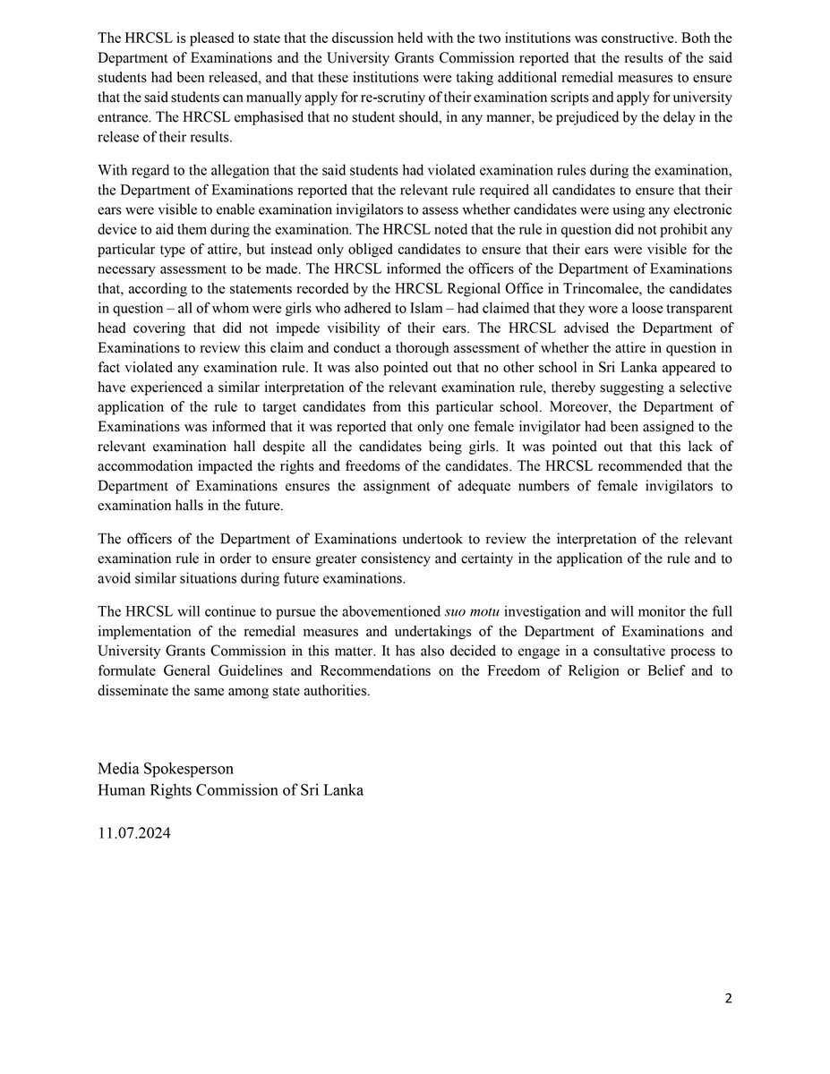 HRCSriLanka's tweet photo. Alleged Infringement of the Freedom of Religion and Right to Education in Trincomalee. 
#HRCSL #Humanrights #RighttoEducation #RighttoReligion https://t.co/IQzXQvkAt2