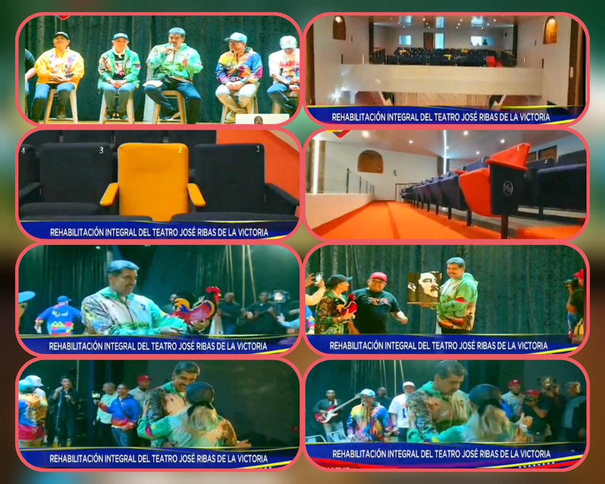IVSSOAMARACAY's tweet photo. #DelInteres || Este Jueves, el Presidente de la República @NicolasMaduro, entregó totalmente Rehabilitado el Teatro Rivas, ubicado en La Victoria Estado Aragua.
@MagaGutierrezV
@ivssoficial1
#JuntosPorCadaLatido
#porunseguromassocia
#KeLacreoLaPoesia https://t.co/1TxeVEEWRX