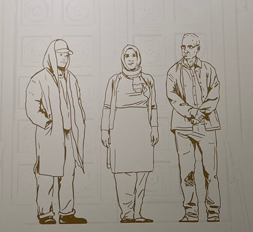 PhilChose's tweet photo. Ces trois personnages sont censés, pour @MTL_Ville et @Val_Plante, représenter la diversité de la population montréalaise en 2024. On constatera qu'il n' y a pas de femme qui montre ses cheveux. Une femme qui montre ses cheveux n'est plus représentative de ce que doit être une femme à Montréal aujourd'hui, manifestement... la femme sera voilée ou ne sera pas. L'influence de la religion est plus forte que la majorité, plus forte que la liberté des femmes, plus forte que le droit à la féminité...
Où sont les #féministes? Pourquoi n'entend-on pas la Fédération des femmes du Québec ou le @CSF_femmes?