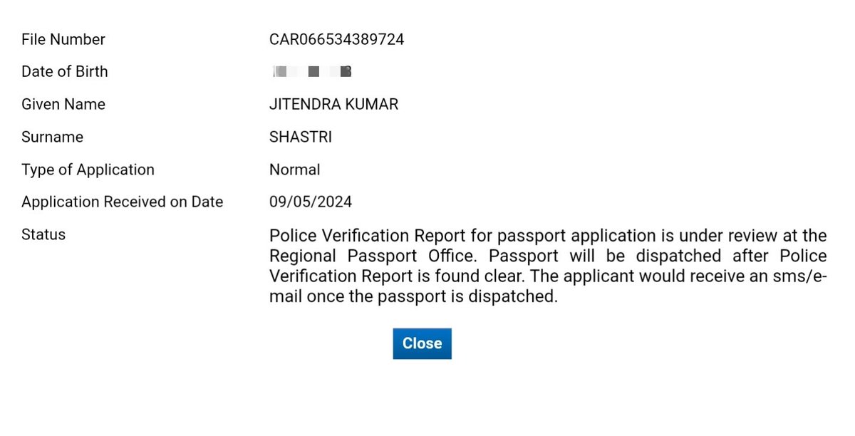 jitendra_shastr's tweet photo. @passportsevamea I need your support. I applied for a new password on April 21 24 with reference number "CAR066534389724". Police verification was completed and dispatched to RPO Kolkata on June 14th. However, I haven't received any updates yet on when I will receive the passport https://t.co/UzTcGZaJaZ