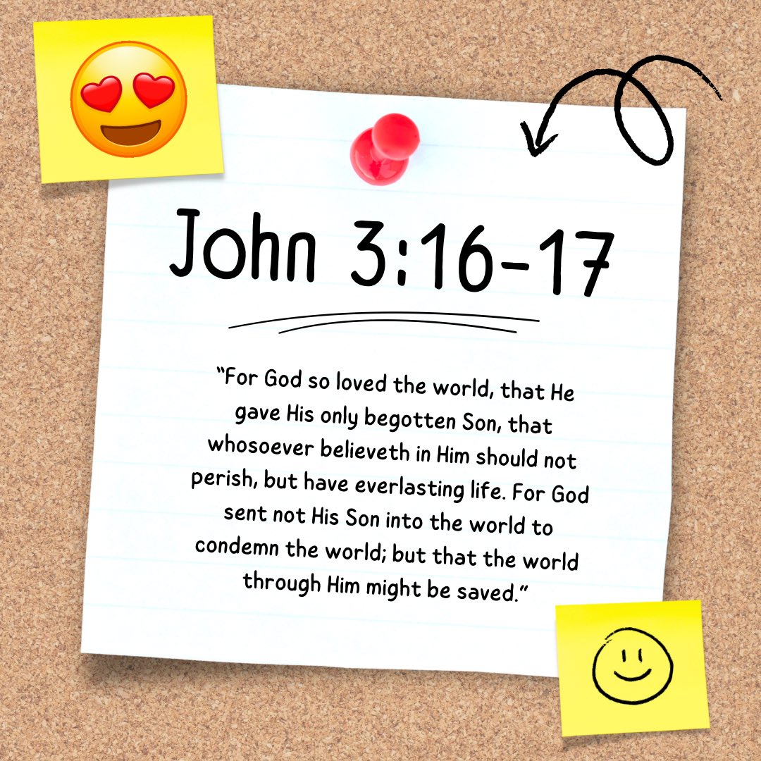 NVSAI_security's tweet photo. Verse of the Day

John 3:16-17 (KJV)
https://t.co/PHMVEHrpCw

Bible Verse: https://t.co/CJ1uMmwOAI (YouVersion)
Image: Canva Pro

#ReadtheBible #God #JesusChrist #BibleVerse https://t.co/aV2bKHLlTZ