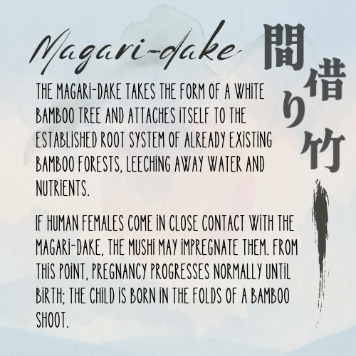 The Magari-dake showed up in the haunting episode "Inside the Cage" for a big plot twist!

Learn more: mushishi.fandom.com/wiki/Magari-da…