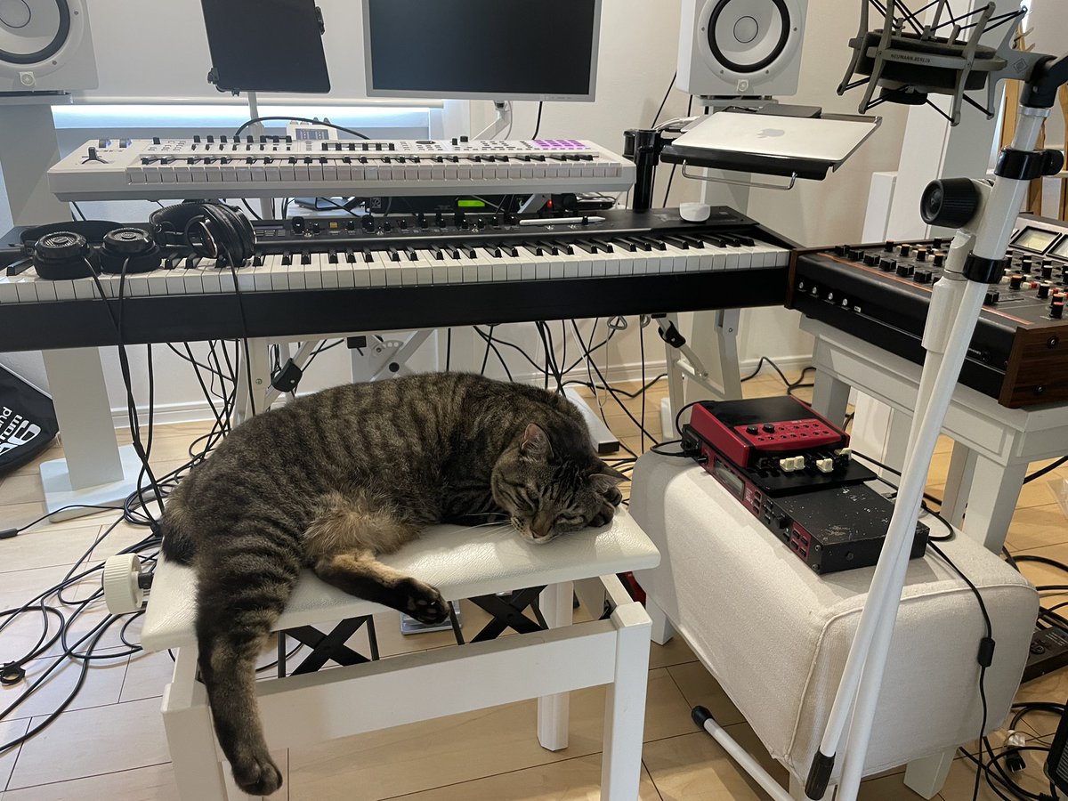 kyanako21's tweet photo. ちょっと、席外すとすぐとられる、、

#fantom06 
#logicpro x
#hammond https://t.co/hrUu7aXXbU
