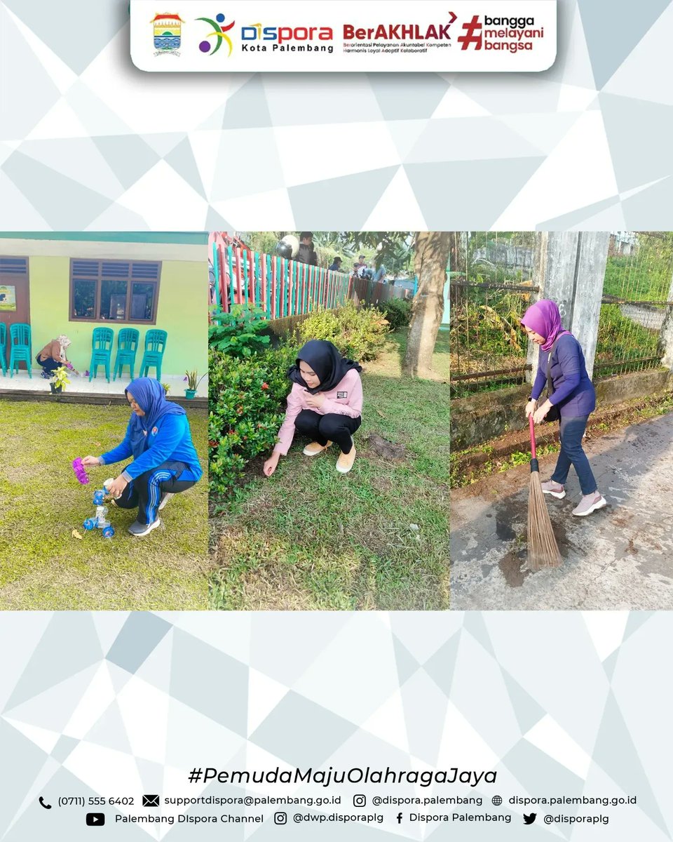 disporaplg's tweet photo. Jajaran Dispora Kota Palembang melakukan kegiatan Gotong Royong Jumat Bersih Tingkat Kecamatan Kota Palembang.

12 Juli 2024 | Kecamatan Kemuning Kota Palembang

#DisporaKotaPalembang
#PemudaMajuOlahragaJaya https://t.co/OuQz2Y4v78