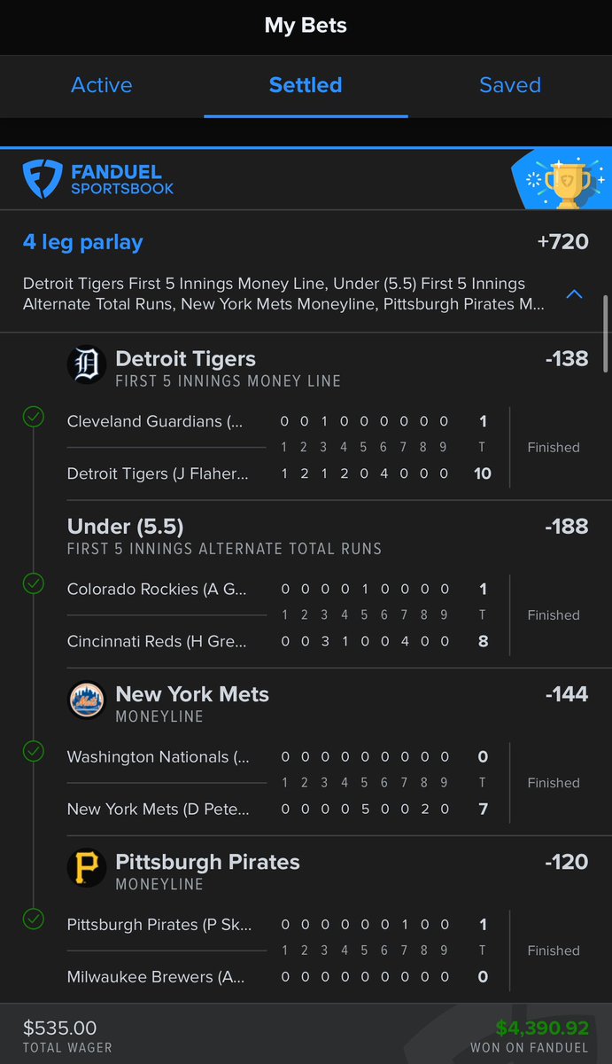 iiLocksmith's tweet image. 3-3 yesterday 

#sports #gamblingx #sportbetting #sportsbettingtwitter #fanduel #DraftKings #gamblingtwitter #parlays #parlay #sportsbet #bettingodds