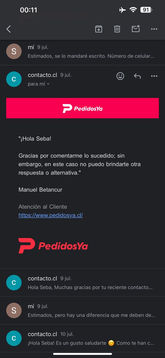 schiappacaseba's tweet photo. @pedidosya #chile totalmente estafado!! 
No hacen reembolso de un pedido cancelado por ellos. Todas las soluciones las hace una IA con mensajes de optimismo que quieren mejorar. 
Me descontaron $17.660 y aún sin solución. https://t.co/iQjXB8wAVr