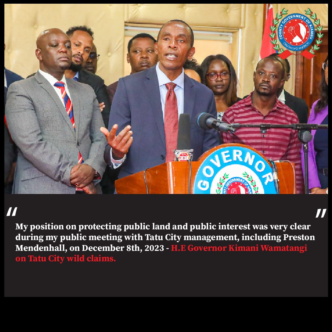Emmanuel1720703's tweet photo. H.E Government kimani wamatangi on Tatu city management he made clear his position on protecting public land and interest
Kiambu County Government
#TatuSurrenderLand
TatuCity Surrender PublicLand https://t.co/egrEbXaCZH