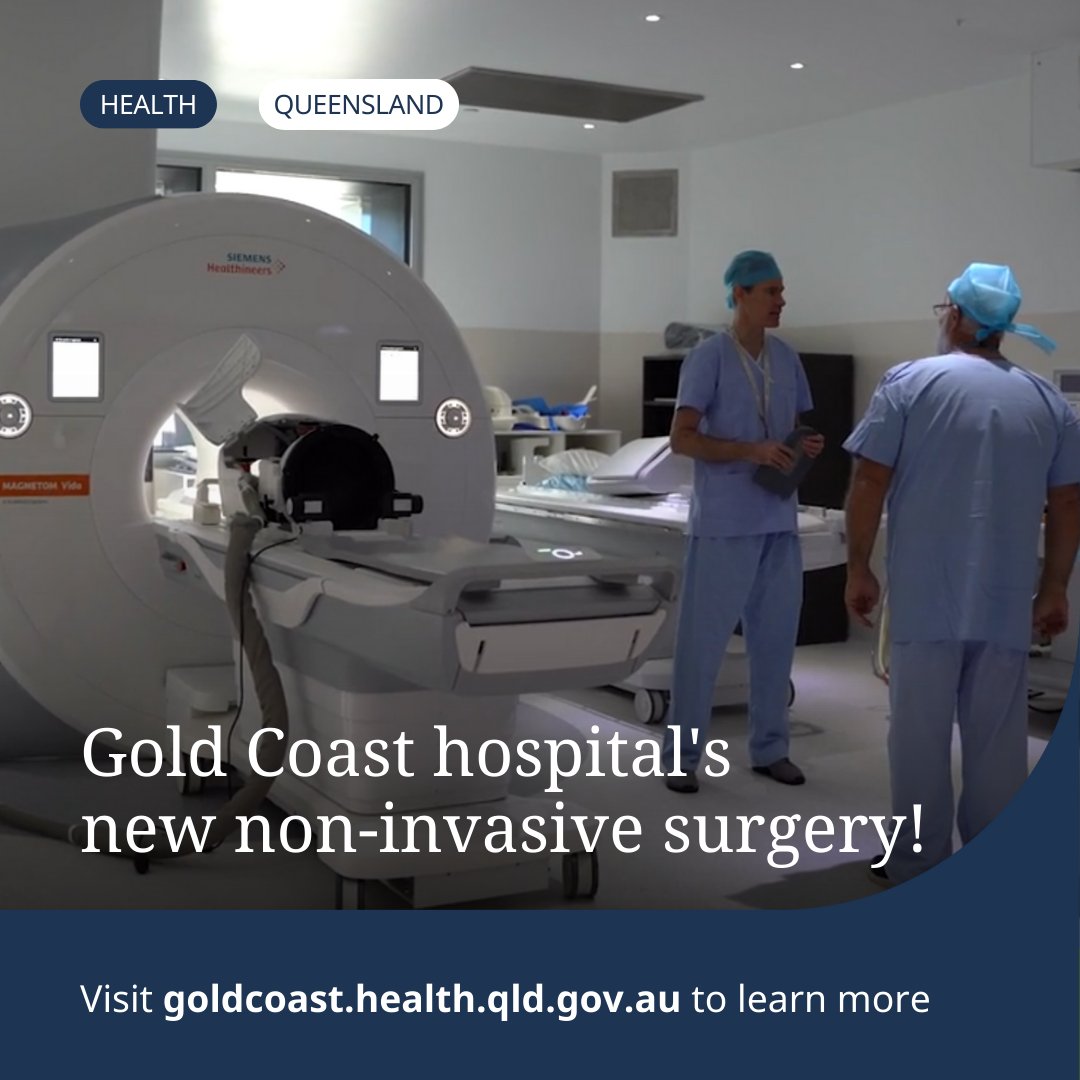Gold Coast University Hospital is now the first Australian public hospital to offer incisionless surgery for neurological conditions like Parkinson’s Disease. 
Learn more about this groundbreaking advancement in neurological care at goldcoast.health.qld.gov.au/our-services/m…