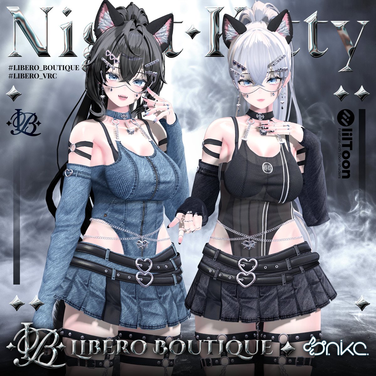 Libero_Boutique's tweet photo. 新作『🌙Night Kitty🐈‍⬛』が本日、販売開始しました。

荒野の雰囲気が漂うセクシーな猫をイメージし、アクセサリーパーツやぬいぐるみなど、様々な要素が含まれています。特に宝石マテリアルとぬいぐるみの両頬がポイントです。

🌐 BOOTH https://t.co/SwEC7K9gJ3 https://t.co/BHOb7Quc2r