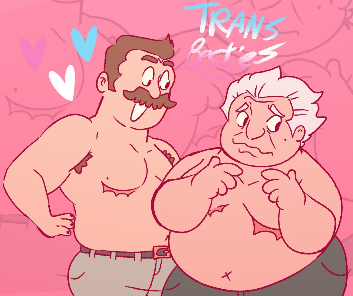 marutehe's tweet image. Drew some cute trans cannon men 🩷🩷🩷 for @XNewNorm 

#mrbirchum #thenewnorm
