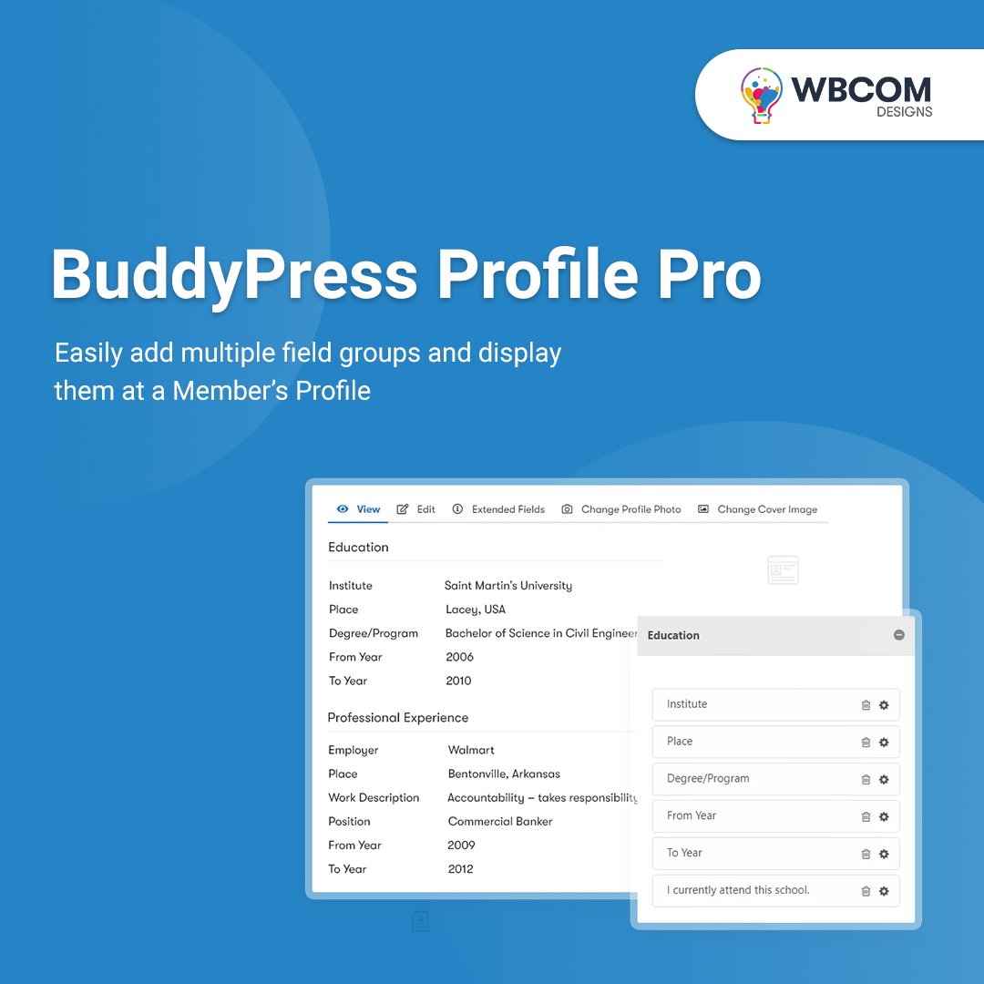 wbcomdesigns's tweet photo. Enhance your BuddyPress profiles with BuddyPress Profile Pro! Add repeater fields and groups for detailed member profiles. 📈👥✨
Learn more: https://t.co/uVgSr8XpN6
#BuddyPress #WordPress #ProfilePro #WebDevelopment #UserProfiles #WbcomDesigns #TechInnovation #OnlineCommunity https://t.co/0oPDtkMmjK