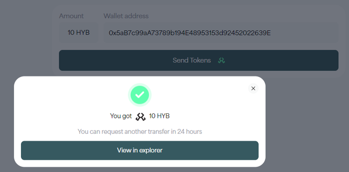 NKLinhzk's tweet photo. Hybrid Incentivized Testnet - Layer 1 EVM làm về AI
Hiện dự án đã ra mắt Season đầu tiên của testnet trên Coinlist
💰 Phần thưởng: 15.000.000 token $HYB cho Season 1 (Tổng thưởng 60,000,000 $HYB token cho 3 Season)
Link: https://t.co/ZMGi8lpu2Q
📆 Hạn chót: 29/08
Hướng dẫn tham gia 👇
1. Add Hybrid-testnet
Network Name: hybrid-testnet
RPC URL: https://t.co/5JVfLduBQ8
Chain ID: 1225
Currency Symbol: HYB
Decimals: 18
Block Explorer URL (optional): https://t.co/zz7UGzPCjH
2. Faucet token tại: https://t.co/0KOQtfa8uI
3. Bridge token qua lại giữa các chain: https://t.co/vOUavxM4aO
4. Làm các quest để kiếm XP nhận thưởng của dự án (yêu cầu X, Discord, Tele)
- Truy cập: https://t.co/ZMGi8lpu2Q
- Thực hiện đầy đủ tất cả các quest để kiếm nhiều XP nhất, sẽ nhận được phần thưởng token từ dự án
Đọc thêm chi tiết tại đây https://t.co/V1P0bYXMwS
Kèo này ngon các bạn gắng làm nhé, 💪
#HybridTestnet and #HybridAirdrop.