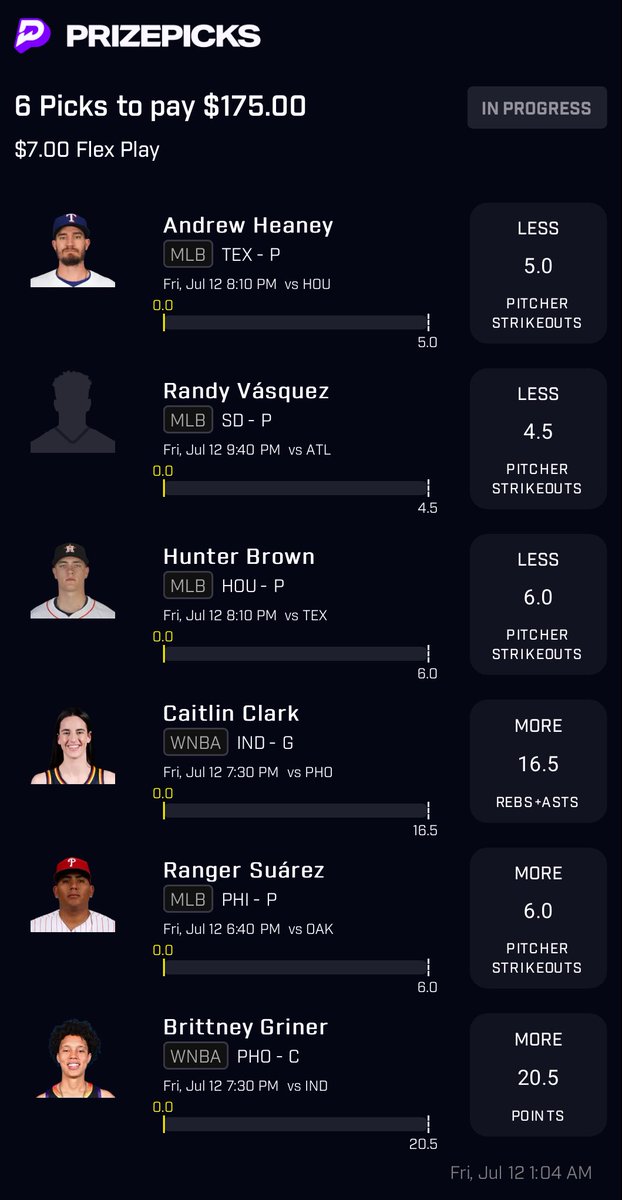 Killa_Picks's tweet image. Another 6 man 💰😎 
#mlb #wnba #prizepicks
Copy my PrizePicks lineup using this link: 
prizepicks.onelink.me/gCQS/shareEntr…