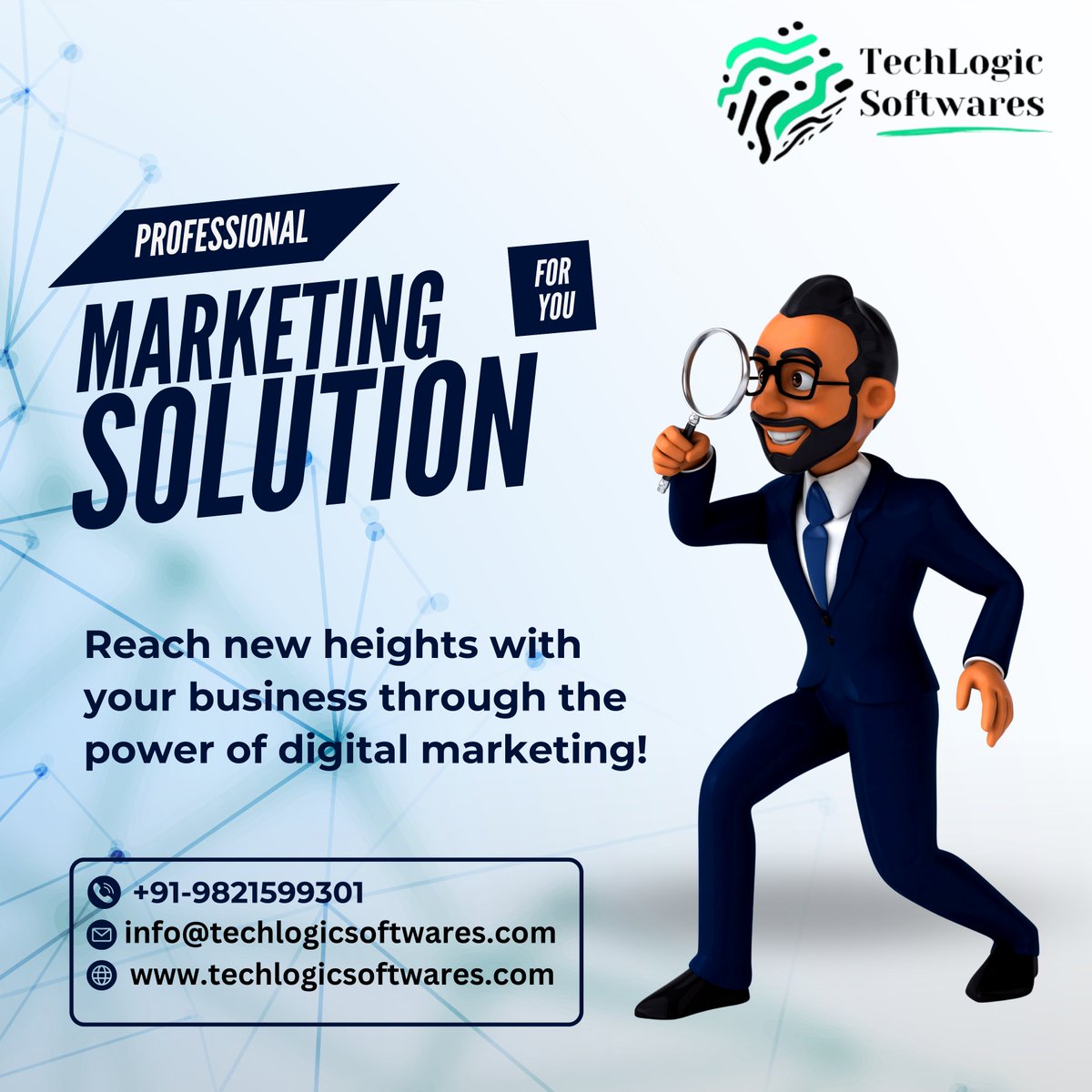 TechlogicS85913's tweet image. Stay ahead of the competition with our top-notch digital marketing solutions! ๐๐ป
#Techlogicsoftwares #Softwares #Techlogic #Itcompany #TechTrends #MarketingExperts #DigitalAgency #LifeHacks #ROI #LeadGeneration #BrandIdentity #MarketingSuccess #DigitalStrategy